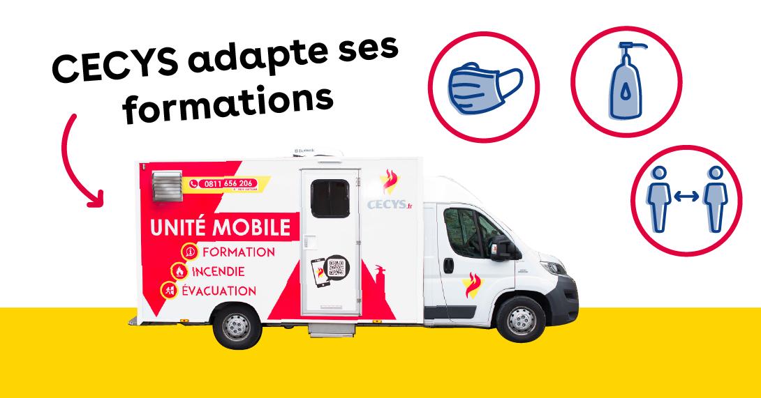 Mesures barrières unité mobile Cecys covid 19